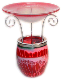 Red Metal Votive Oil Burner