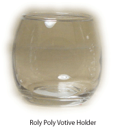 Clear Roly Poly Votive Holder